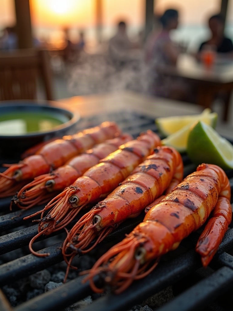 กุ้งลายเสือเผา